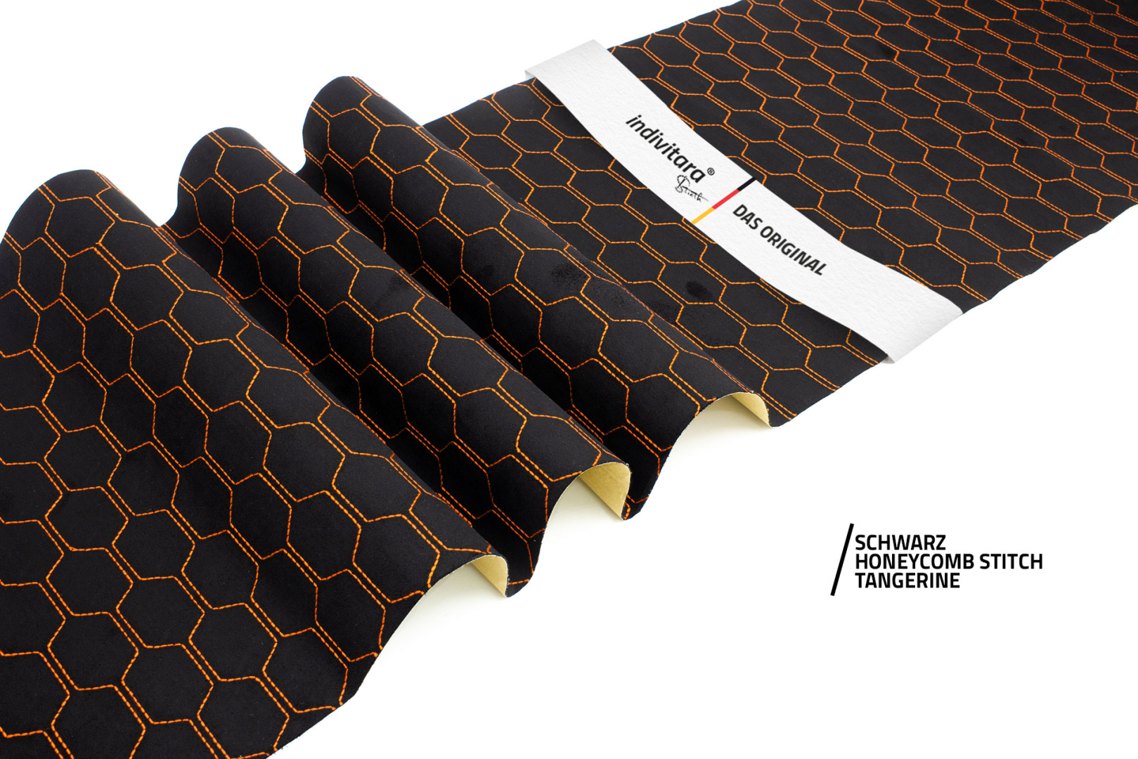 indivitara® Premium Stitch - selbstklebender Mikrofaserstoff Premium mit echten Nähten - Meterware - verschiedene Farben